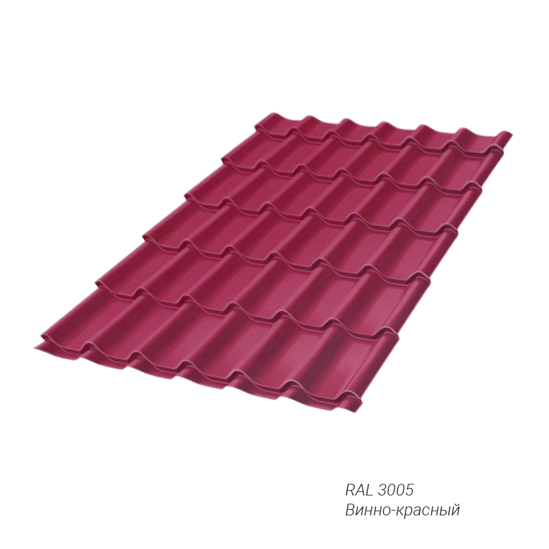 Профиль Волновой Grand Line Монтеррей 0,45 мм покрытие Полиэстер (PE) RAL3005