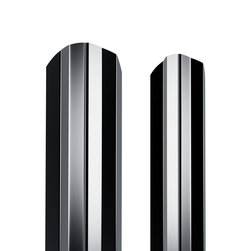 Штакетник металлический 100 мм М-образный 2000 мм фигурный ДВС PE 0,45 мм RAL7024