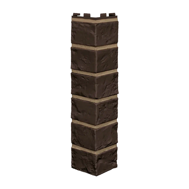 Внешний угол для фасадной панели ТехноНИКОЛЬ ОПТИМА Кирпич Темно-коричневый