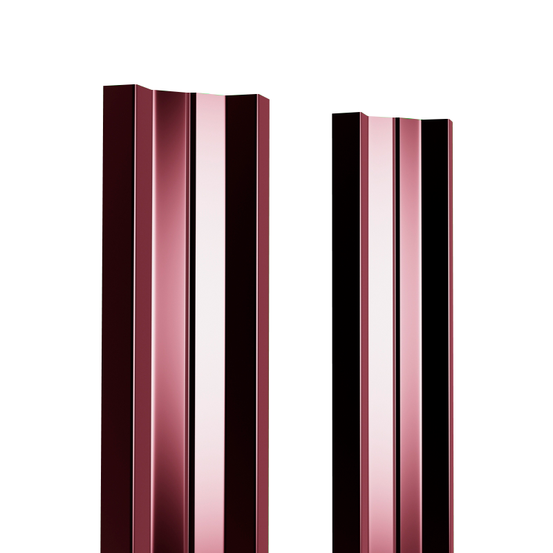 Штакетник металлический 100 мм М-образный 2000 мм прямой PE 0,4 мм RAL3005